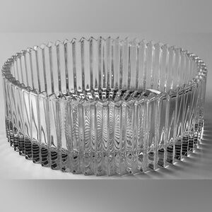 Mikasa Diamond Fire Cut Crystal Hostess Bowl